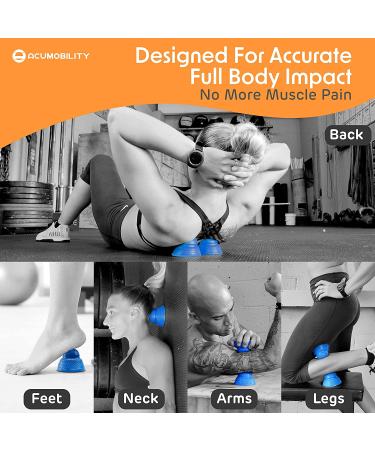 Acumobility Deep Trigger Point Massage Ball 2 Pack - Chiropractor Designed Foot Roller - Physical Therapy & Lacrosse Balls for Athletes - Made in USA - Buy Online on GoSupps.com
