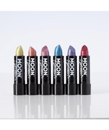 Holographic Glitter Lipstick Set by Moon Glitter - 6 Colors 5g Each | International Shipping Available - Buy Online on GoSupps.com