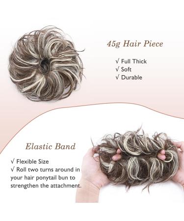 Tess Hair Tie for Voluminous Messy Buns | 45g Rubber Band | Chocolate Brown to Blonde - Perfect for Women & Girls - Buy Online on GoSupps.com