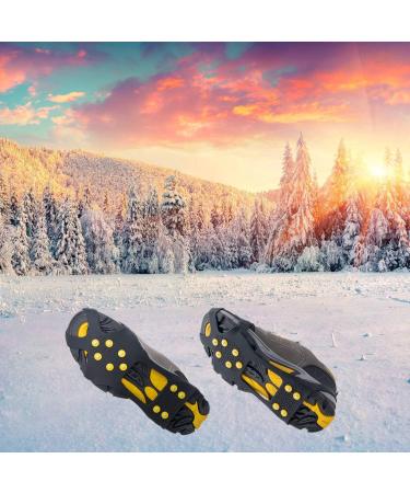 OuterStar Ice & Snow Grips Traction Cleats - 10 Stud Crampons for Shoes/Boots - Anti-Slip Rubber Spikes - Slip-On Stretch Footwear - Large Size - W 10-13/M 8-11 - Extra 10 Studs Included - Buy Online on GoSupps.com