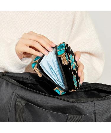 Women's Portable Storage Pockets Stillpad Holder - Blue Turtle & Black Pattern - Period Kit Bag for Girls - Buy Online on GoSupps.com