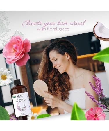 HBNO Floral Hair Oil Organic- Huge 16 oz (475 ml) Value Size - Ideal for conditioners shampoos massage oils heat protectants hair therapy and daily moisturizing boost 16 Fl Oz (Pack of 1) - Buy Online on GoSupps.com