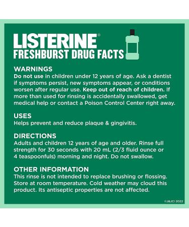 Listerine Freshburst Antiseptic Mouthwash - Fight Bad Breath, Plaque & Gingivitis - 500 mL (Pack of 2) - Buy Online on GoSupps.com