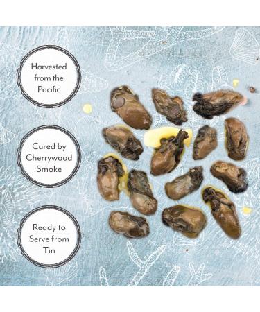 Roland Foods Smoked Petite Oysters in Oil - Wild Caught 3oz Tin (Pack of 10) - Buy Online on GoSupps.com