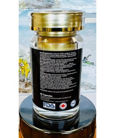 Natrihealth NMN 500mg NAD+ Booster Nicotinamide Mononucleotide Supplement 99% Purity 60 Veggie capsules - Buy Online on GoSupps.com