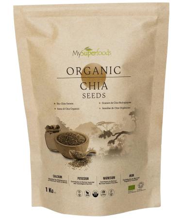 MySuperfoods Organic Chia Seeds 1kg Natural Source of Omega-3 & Protein 1 kg (Pack of 1)