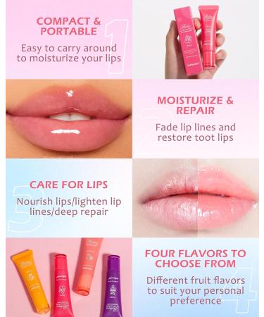 Hydrating Lip Glowy Balm | Ultra-Nourishing Lip Care for Dry Cracked Lips | Moisturizing Repair & Sleeping Mask | Day & Night Therapy | Glossy Lip Butter - 03 Grapefruit - Buy Online on GoSupps.com