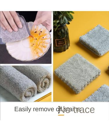 Kitchen Cleaning Bamboo Charcoal Dish Towel Household General Merchandise Daily Thickened Absorbent Disposable Lazy Cleaning Cloth - Buy Online on GoSupps.com