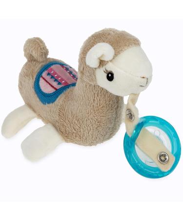 Nuby Soft Plush Pacifinder with Detachable Silicone Pacifier - Llama 0-6 Months | Natural Cherry Shape | Multi | One Size - Pack of 1 - Buy Online on GoSupps.com