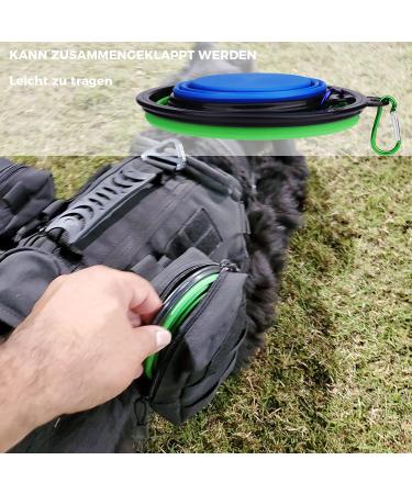 Buy Takuza Foldable Dog Bowls - 2 Piece Silicone Travel Set with Carabiner | 1000ml Feeding & 350ml Water Bowl - Perfect for Dogs On-the-Go - Buy Online on GoSupps.com
