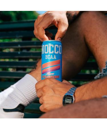  NOCCO NOCCO Energy Drink | BCAA 180mg Caffeine sugar free drinks enhanced with amino acids and vitamins | pre workout fizzy drinks 12 x 330ml (Miami Strawberry) - Buy Online on GoSupps.com