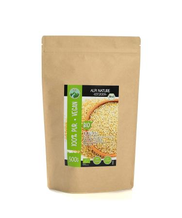 Organic White Quinoa 500g - Gluten-Free Vegan Natural & Lab Tested | Premium Quality from Controlled Cultivation - Buy Online on GoSupps.com