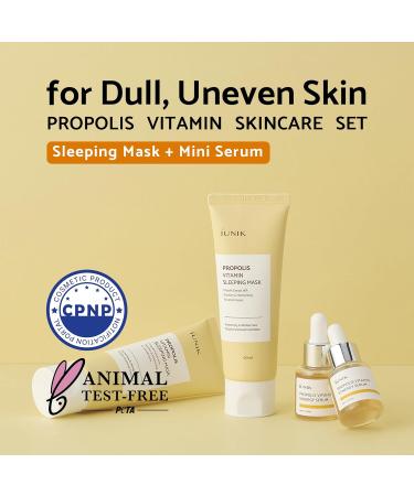 iUNIK Propolis Edition Skincare Set - Revitalize Skin with Propolis & Buckthorn Extracts | Sleeping Mask & Mini Serum | International Shipping Available - Buy Online on GoSupps.com