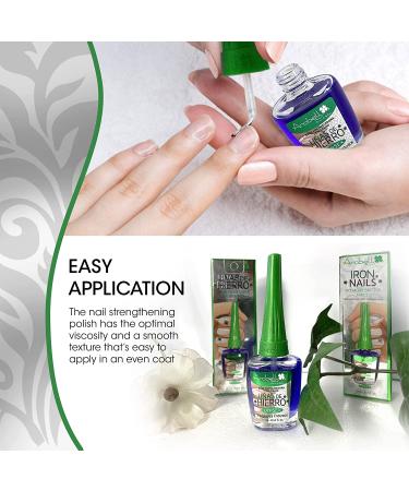 Arobell Nail Strengthener - 0.40 Fl Oz - Nail Hardener for Damaged, Brittle, Thin Nails - Clear Polish for Growth & Protection - Buy Online on GoSupps.com