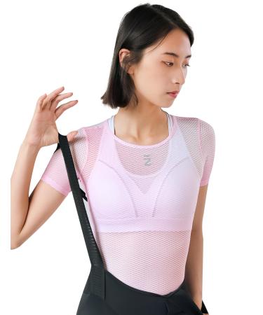 INBIKE Road Bike Jersey Women Sleeveless Summer Breathable Moisture Wicking Quick Drying Pink XS-S