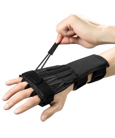 Radial Nerve Palsy Splint Adjustable Finger Extension Brace Lift Elastic Splint for Drop Wrist Radial Nerve Injury Mcp Arthroplasty Crutch Palsy Treatment Fit Left & Right Hand (Plastic)