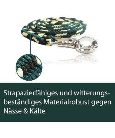 High-Quality 2m Lead Rope Horse Tie Rope with Panic Hook - Available in Dark Green Black and Cream | International Shipping - Buy Online on GoSupps.com
