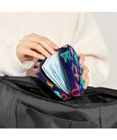 Anna Cowper Cute Trees Christmas Pattern Sanitary Napkin Storage Bag - Multi-colored Menstrual Cup Pouch for Women & Girls - Buy Online on GoSupps.com