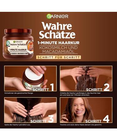 True Treasures 1-Minute Hair Treatment - Nourishing Coconut Milk & Macadamia Oil for Dry Hair | Vegan Formula | 340ml - Buy Online on GoSupps.com