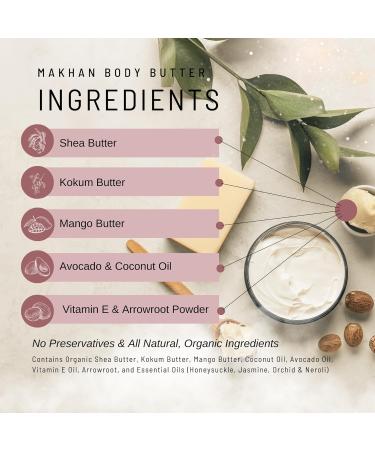 Buy Makhan Organic Whipped Body Butter - Honeysuckle Neroli Orchid & Jasmine Scented - All Natural No Preservatives Reiki Infused - International Shipping Available - Buy Online on GoSupps.com