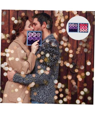 Shop Ipetboom 6 Boxes Gradient Color Soap Flower Bouquet | Romantic Artificial Roses for Mother's Day Gift - Multicolor Rose Petals - Buy Online on GoSupps.com