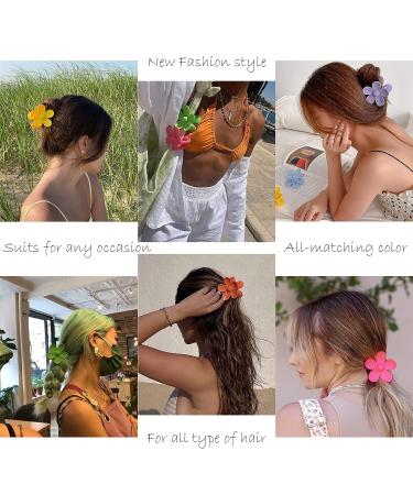 8PCS Flower Hair Claw Clips for Women and Girls - Strong Hold Matte Claw Clips in Bright Colors - Ideal for Thick and Thin Hair - Buy Online on GoSupps.com