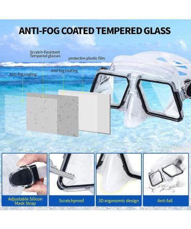Tarnel Snorkel Adults Set - Anti Leak Panoramic Mask with Tempered Glass, Adjustable Strap & Dry Valve - Ideal for Adults & Youth, Black - Buy Online on GoSupps.com