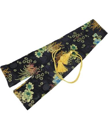 MAKOTO Silk Sword Bag for Japanese Katana  Wakizashi and Chinese Tai Chi Swords Dandelion on Black - Buy Online on GoSupps.com