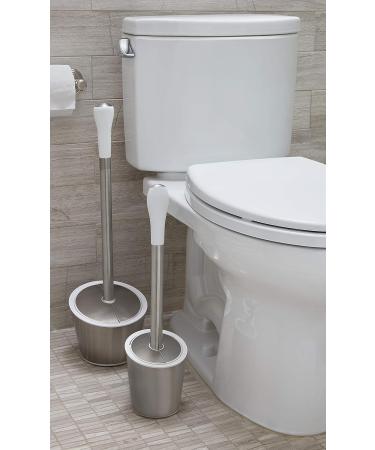 OXO Good Grips Stainless Steel Toilet Brush with Canister - 19 Height - Durable Steel Brush - Easy to Clean - Bathroom Accessory - Buy Online on GoSupps.com