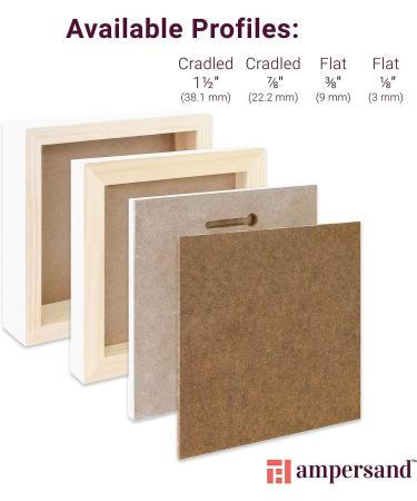 Ampersand Wood Gesso Painting Panel 18x24 - 1/8 Inch Depth, Primed Smooth Surface | Flat Artist Panel - Buy Online on GoSupps.com