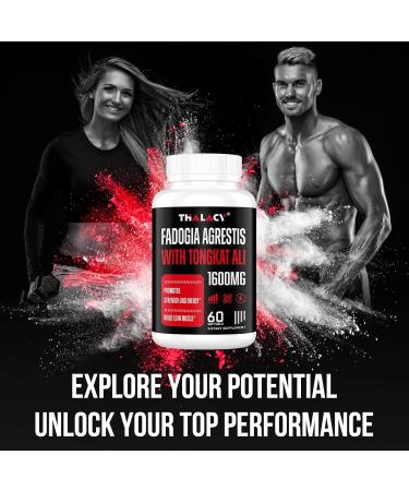 1600mg Fadogia Agrestis & Tongkat Ali Supplement for Men - Maximum Strength Ashwagandha Extract 240 Softgels (Pack of 4) - Boost Vitality & Performance - Buy Online on GoSupps.com