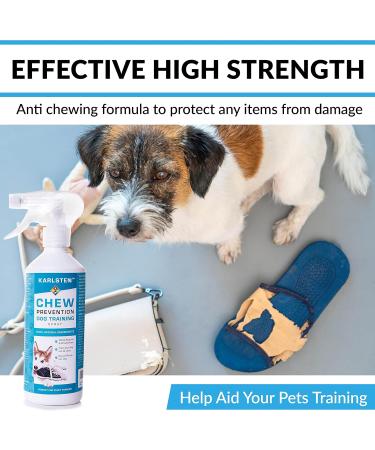 karlsten Chew Deterrent Prevention Training Spray for home & Furniture Protection. Prevent Dogs & Cats from chewing your Home 500 ml spray - Buy Online on GoSupps.com