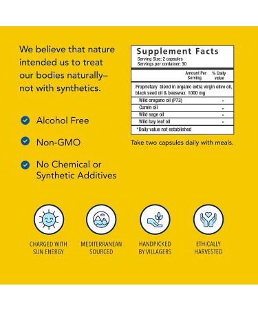 North American Herb & Spice OregaBiotic - 60 Capsules | Immune & Digestive Support | Non-GMO Black Seed, Oregano & Sage Oils - Buy Online on GoSupps.com