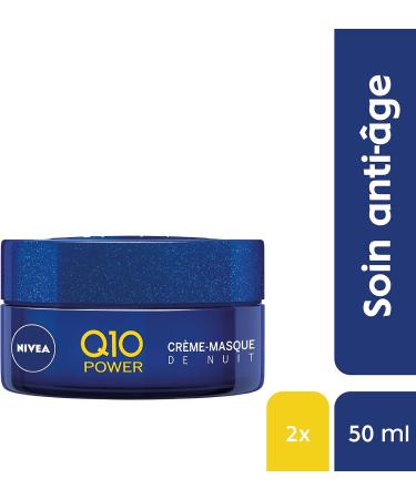 NIVEA Q10 Power Night Cream-Mask (1 x 50 ml) anti-aging cream enriched with Q10 and creatine moisturizing neck & d collet cream nourishing women's facial care - Buy Online on GoSupps.com