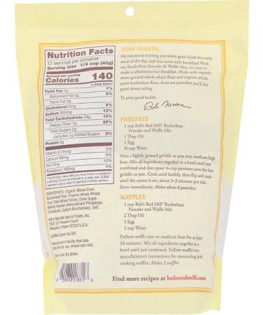 Bob's Red Mill Buckwheat Pancake & Waffle Mix - 24 oz | Gluten-Free, Whole Grain Breakfast - Buy Online on GoSupps.com