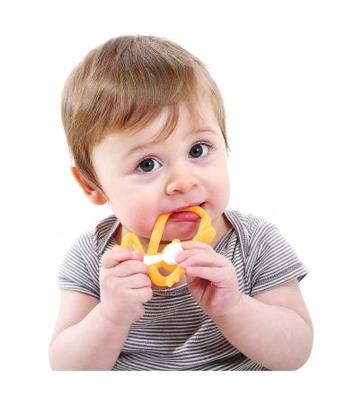 Mombella Teething Ring Toy - Pink Rose Monkey - Safe & Soothing for Babies | International Shipping Available - Buy Online on GoSupps.com