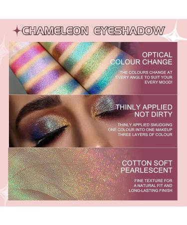 Adriana Nicole Cosmetics Eyeshadow Single Shadows Ethereal Single Color-Shifting Eyeshadow Eyeshadow With Exquisite Glitters Double Chrome Eye Shadow (04#) - Buy Online on GoSupps.com