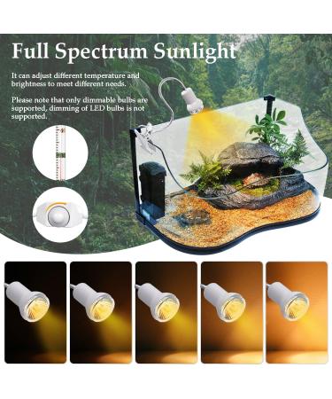 Shengruili Turtle Heat Lamp - 25W & 50W Reptile Terrarium Light | Ideal for Turtles & Reptiles - C-Blue - Buy Online on GoSupps.com