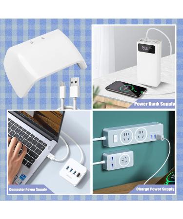 ANGNYA 30W UV Nail Lamp for Gel Nails - Professional Nail Dryer with 2 Timers - Portable UV Lamps for Nail Art at Home and Salons (White) - Buy Online on GoSupps.com