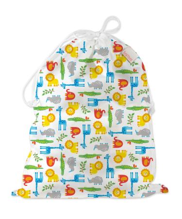 ImseVimse 60102 Wet Bag Diaper Bag with Drawstring Zoo