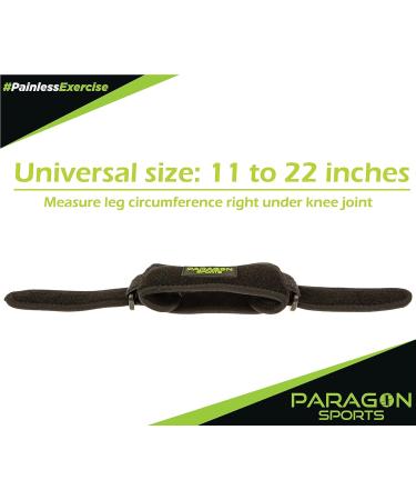 Paragon Sports Patella Knee Strap 2 Pack - Adjustable Support Band for Running, Basketball, and Athletics - Pain Relief Brace for Jumper's Knee - Black - Buy Online on GoSupps.com