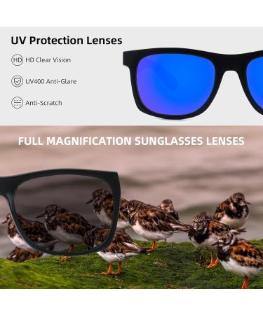 Full Reader Sunglasses for Men & Women - Mirrored Pink/Blue Lenses Outdoor Stylish Design Black Frame - 1.5x Magnification - Buy Online on GoSupps.com