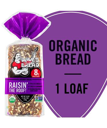 Dave's Killer Bread Organic Cinnamon Raisin Bread - 18 oz Loaf - Buy Online on GoSupps.com