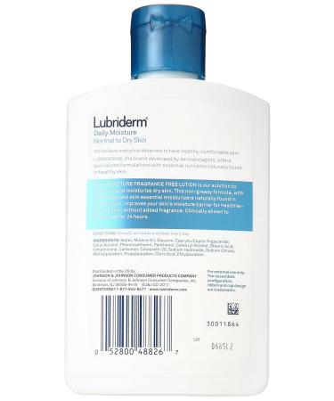 Lubriderm Daily Moisturizer Lotion for Normal to Dry Skin - Fragrance Free 6 oz (Pack of 6) | International Shipping - Buy Online on GoSupps.com