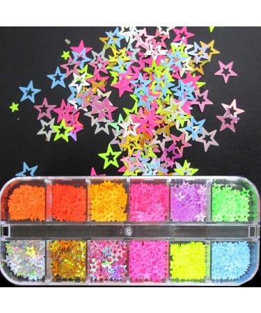 LoveOurHome Nail Glitters Sequins Set - Holographic Heart Butterfly Star Chunky Glitter Flakes for Nails & Crafts - Buy Online on GoSupps.com