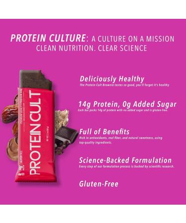 Protein Cult Bar - Chocolate Brownie (12ct) | High Protein Snack for Fitness Lovers | International Shipping Available - Buy Online on GoSupps.com