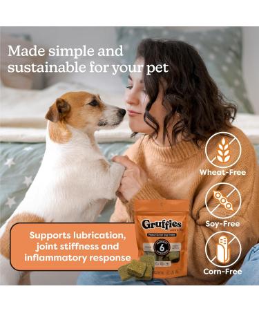 Gruffies Joint and Hip Support Peanut Butter Dog Treats 170g - Natural Ingredients Made in The USA Supplements for Mobility and Joint Health - Buy Online on GoSupps.com