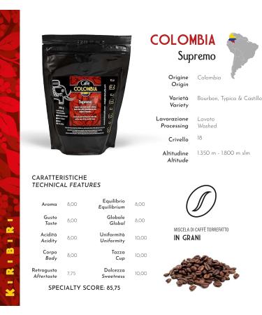 KIRIBIRI Single Origin Specialty Coffee 100% Arabica Beans - Pack of 4 x 250g Artisan Roasted - Origins: Colombia Costa Rica Organic Peru Ethiopia - Buy Online on GoSupps.com
