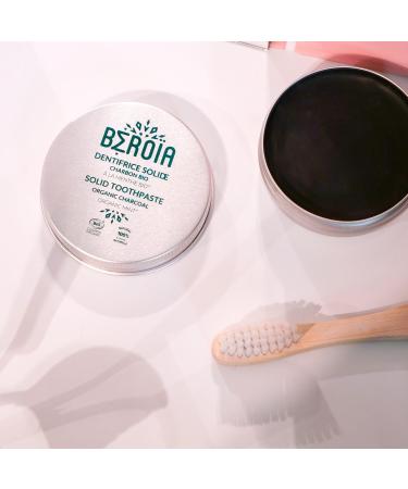 Najjar Laboratory Organic solid toothpaste with charcoal and essential mint oils without fluoride COSMOS ORGANIC 33 g BEROIA - Buy Online on GoSupps.com