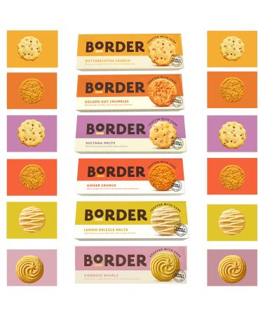 Border Biscuits Pick N Mix - Create Custom Biscuits Combo with 4+ Flavours | Butterscotch Crunch Fiery Ginger Sultana Melts Lemon Drizzle | 4 Pack - Perfect Biscuits Gift Set for Cookies Lovers Pack of 4